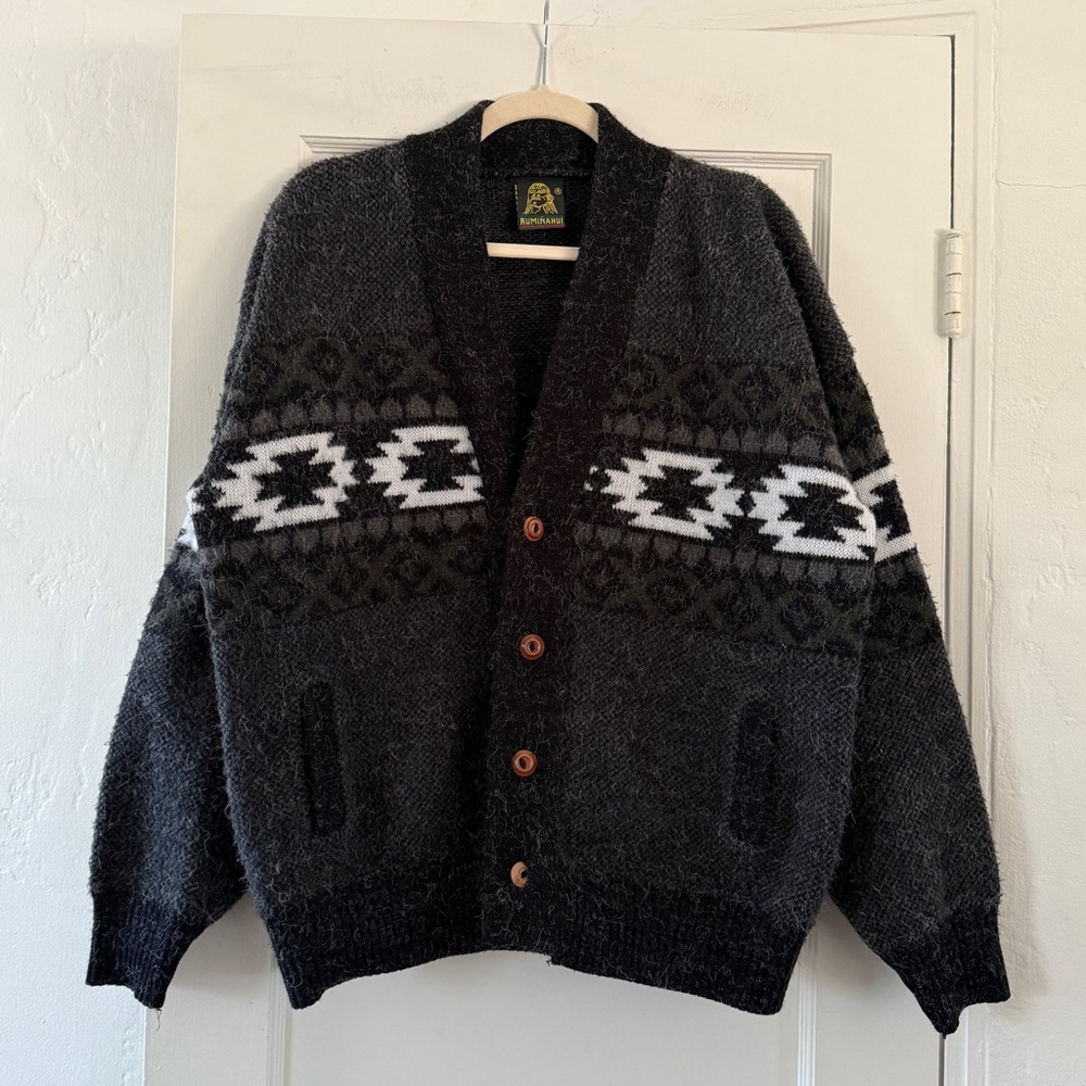 Vintage Tejidos Rumiñahui Alpaca Cardigan Sweater No Size